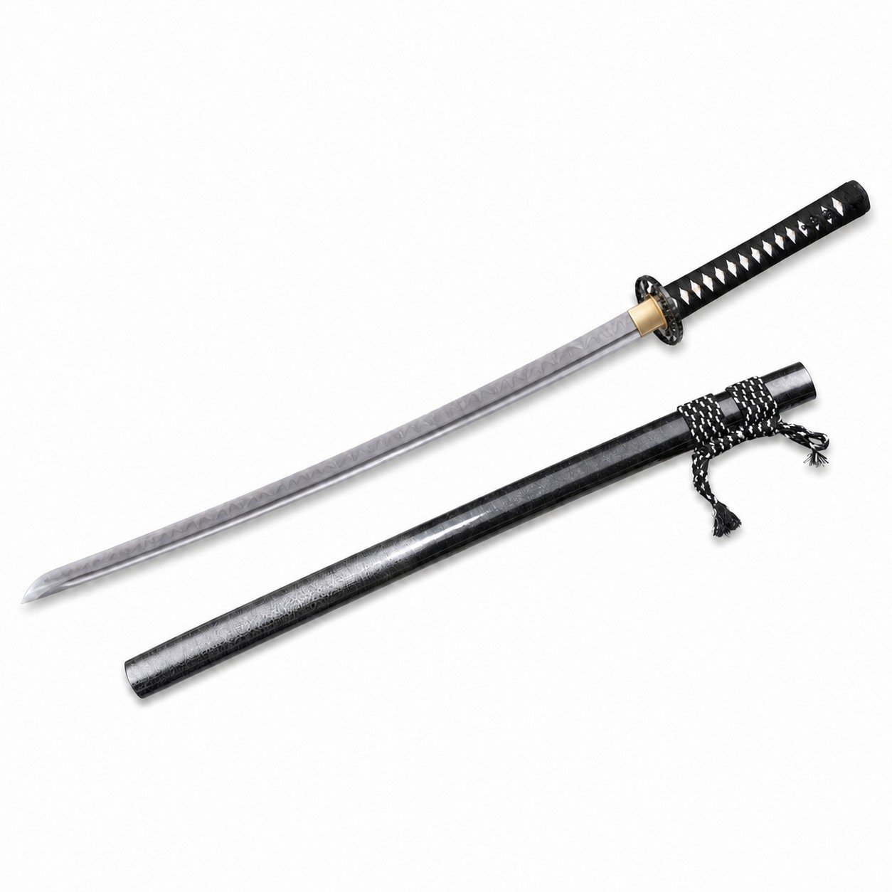 Ghost Handmade Leaf-Pattern Samurai Fixed Blade Knife